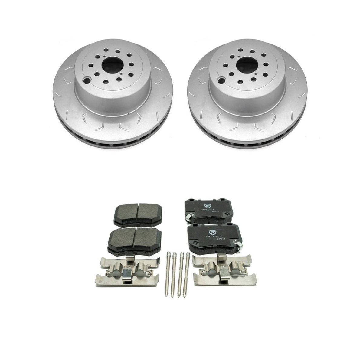 FactionFab Rear Pad and Slotted Rotor Combo 2018-2021 STI / 2022-2026 WRX w/ Brembo Calipers