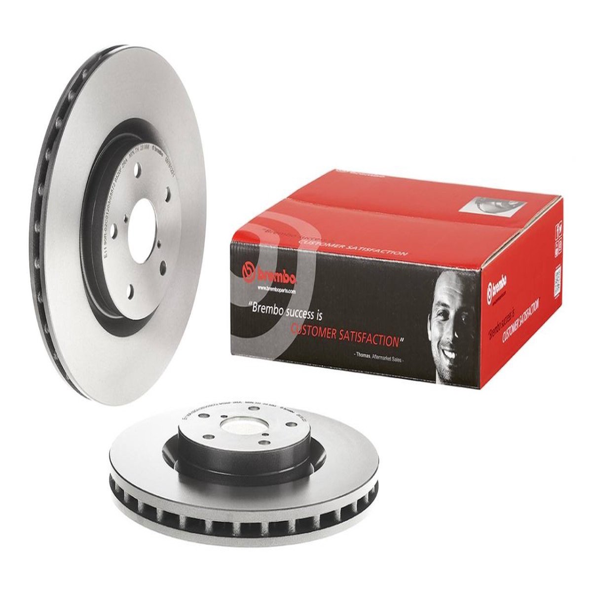 Brembo High Carbon Cast Iron Blank Front Vented Brake Rotor 2004 STI
