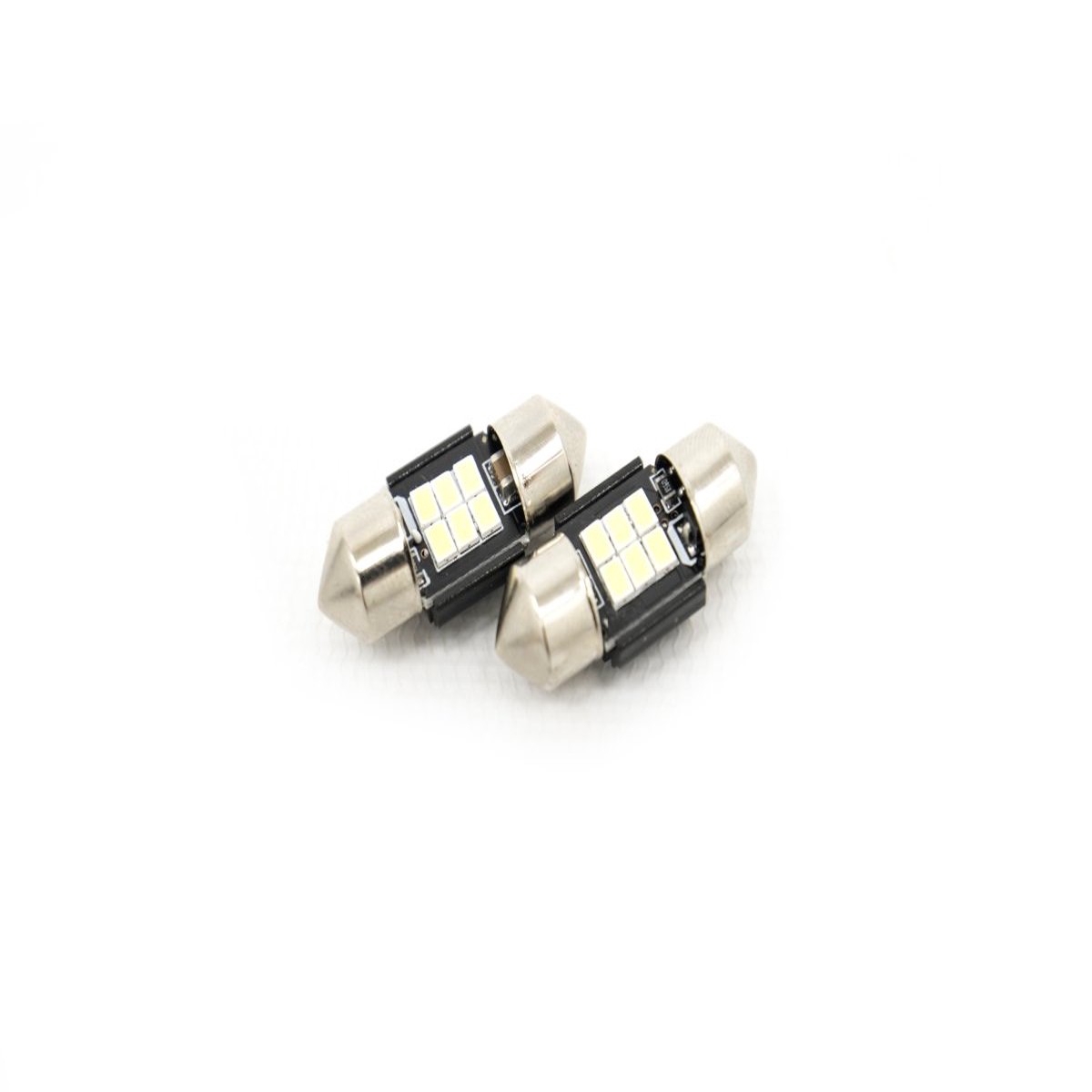 OLM 28mm 6 Chip LED Festoon Single Bulb White 6500K Dome Light